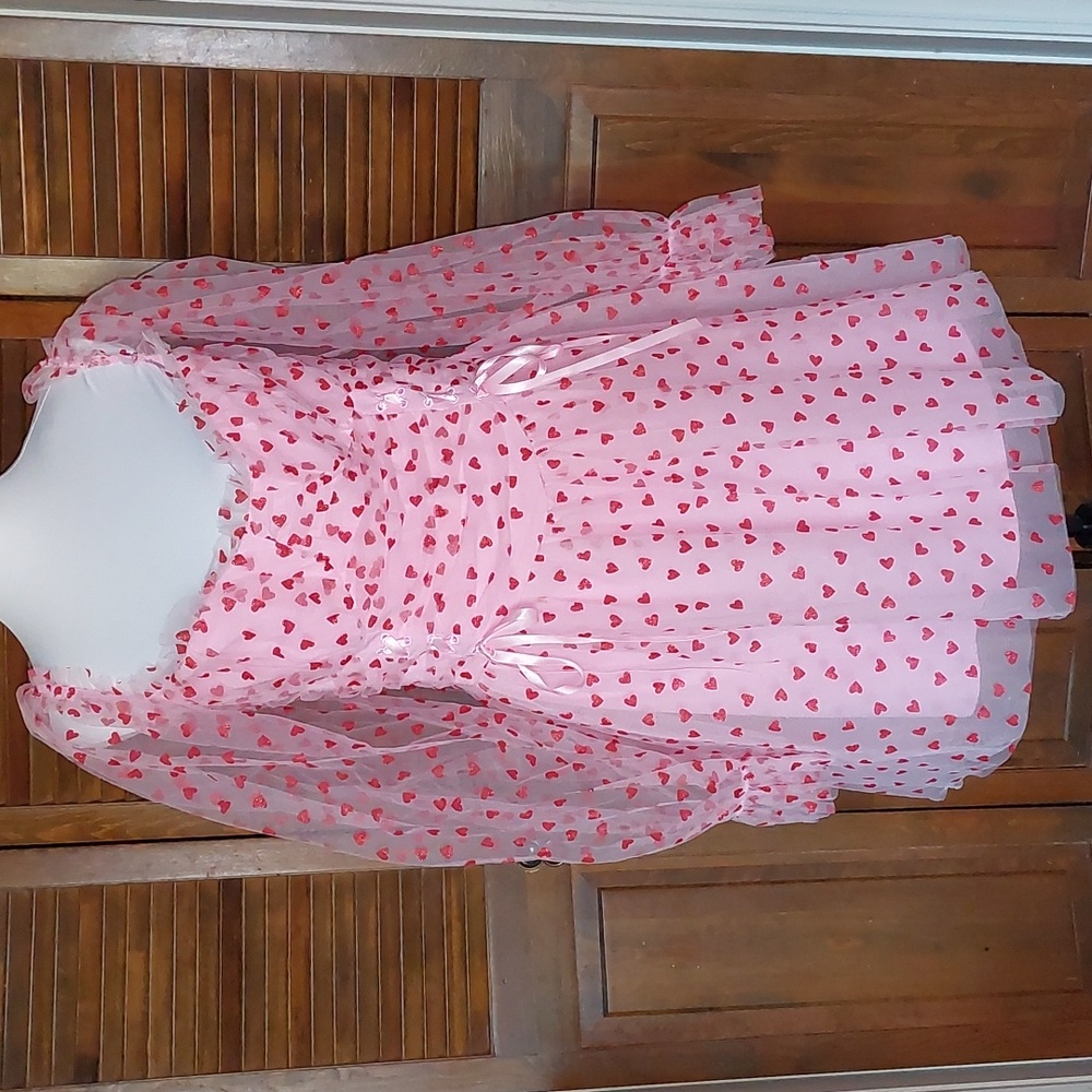NWT Sugar Thrillz Dolls Kill Pink Heavenly Affair Babydoll Dress Sz 3X